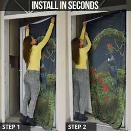 Rongoa Maori New Zealand Rata Door Cover NZ Tui Bird Forest Vibes
