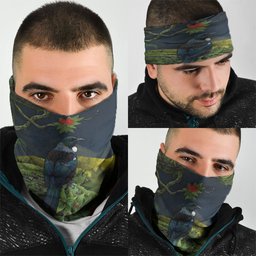 Rongoa Maori New Zealand Rata Neck Gaiter NZ Tui Bird Forest Vibes
