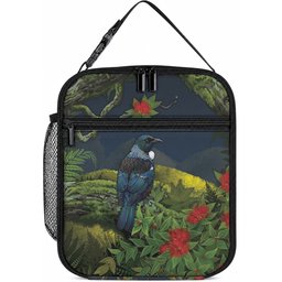 Rongoa Maori New Zealand Rata Lunch Bag NZ Tui Bird Forest Vibes