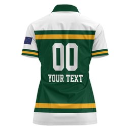 Custom Hockey Australia Women Polo Shirt Kookaburras Go Champions