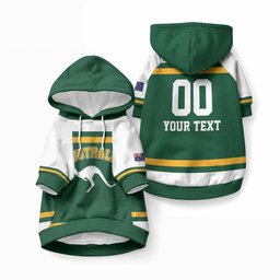 Custom Hockey Australia Pet Hoodie Kookaburras Go Champions