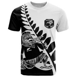 Custom Aotearoa Rugby League T Shirt Kiwi Haka and Fern - Sporty Style