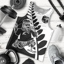 Custom Aotearoa Rugby League Men Tank Top Kiwi Haka and Fern - Sporty Style