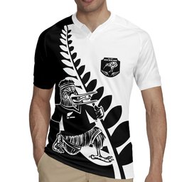 Custom Aotearoa Rugby League Rugby Jersey Kiwi Haka and Fern - Sporty Style