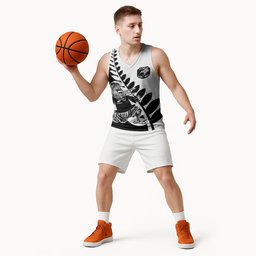 Custom Aotearoa Rugby League Basketball Jersey Kiwi Haka and Fern - Sporty Style