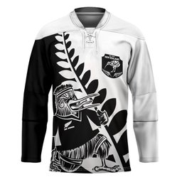 Custom Aotearoa Rugby League Hockey Jersey Kiwi Haka and Fern - Sporty Style