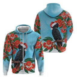 Australia Cockatoo Festive Christmas Zip Hoodie