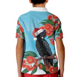 Australia Cockatoo Festive Christmas Kid Polo Shirt