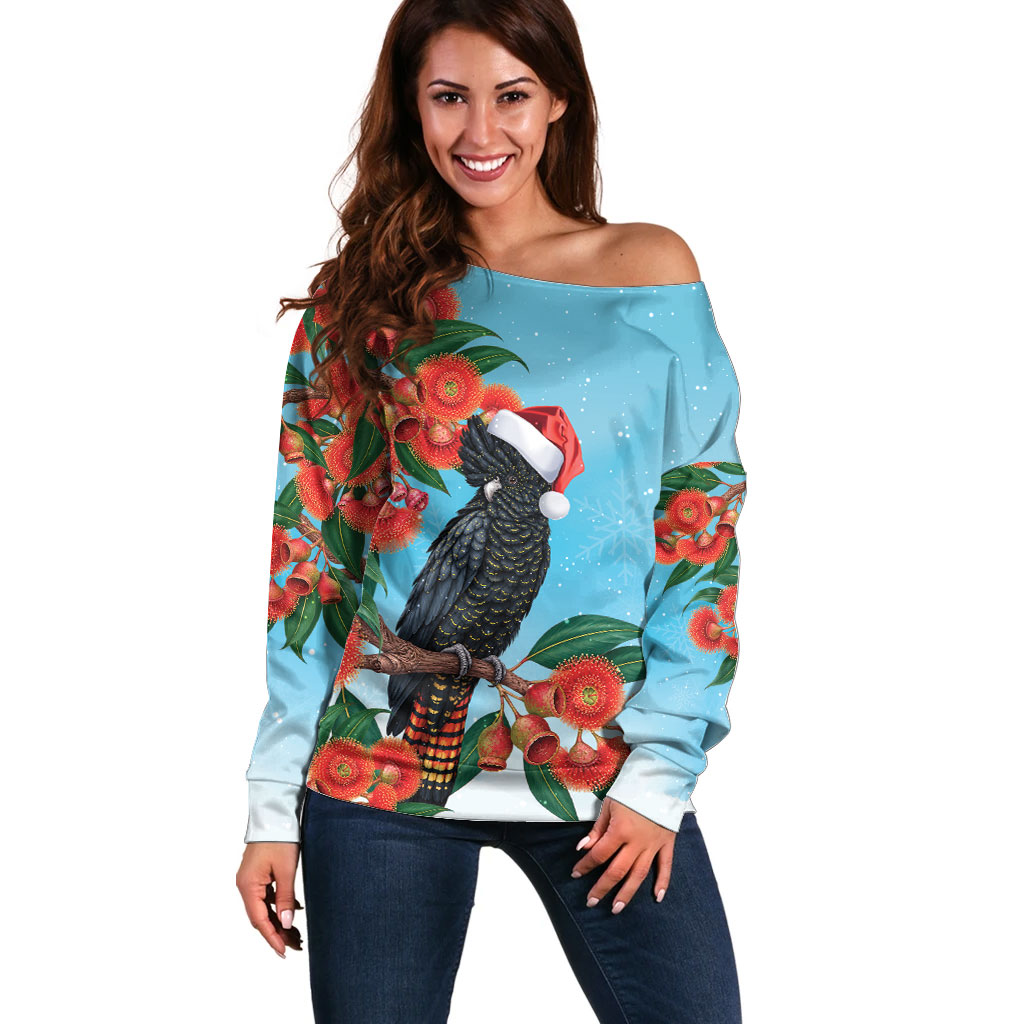 Australia Cockatoo Festive Christmas Off Shoulder Sweater