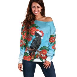 Australia Cockatoo Festive Christmas Off Shoulder Sweater