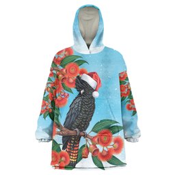 Australia Cockatoo Festive Christmas Wearable Blanket Hoodie