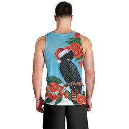 Australia Cockatoo Festive Christmas Men Tank Top