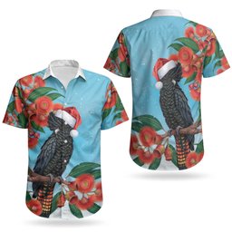 Australia Cockatoo Festive Christmas Couples Matching Puletasi and Hawaiian Shirt