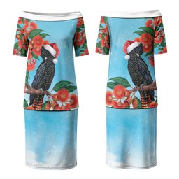Australia Cockatoo Festive Christmas Family Matching Puletasi and Hawaiian Shirt