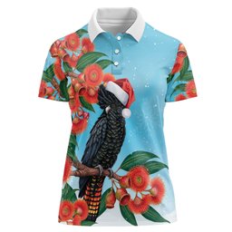 Australia Cockatoo Festive Christmas Women Polo Shirt