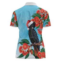 Australia Cockatoo Festive Christmas Women Polo Shirt