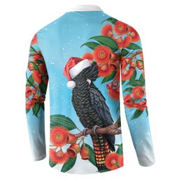 Australia Cockatoo Festive Christmas Button Sweatshirt