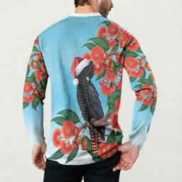 Australia Cockatoo Festive Christmas Button Sweatshirt