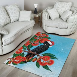 Australia Cockatoo Festive Christmas Area Rug