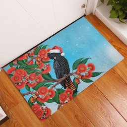 Australia Cockatoo Festive Christmas Rubber Doormat