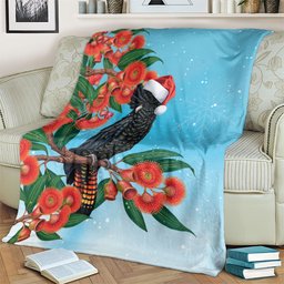 Australia Cockatoo Festive Christmas Blanket