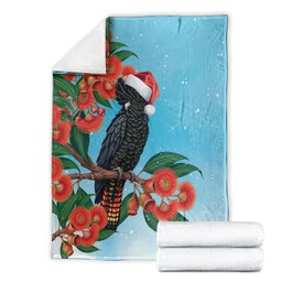 Australia Cockatoo Festive Christmas Blanket