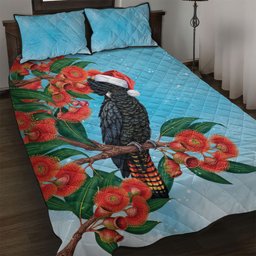 Australia Cockatoo Festive Christmas Quilt Bed Set