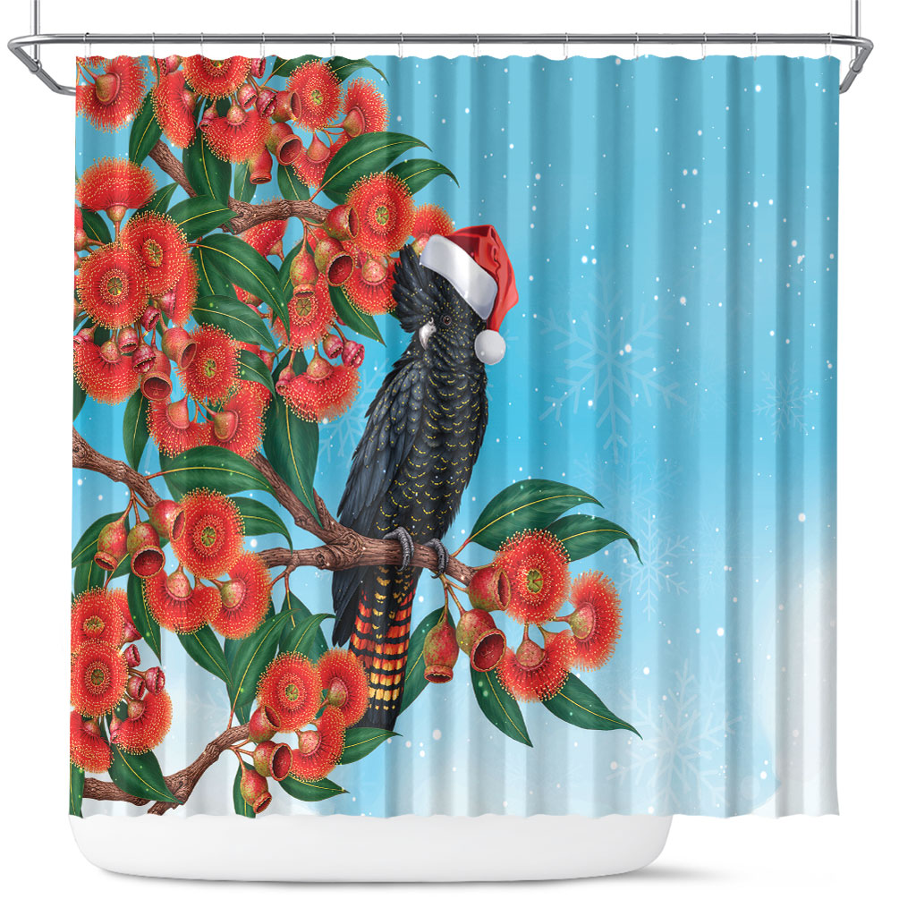 Australia Cockatoo Festive Christmas Shower Curtain