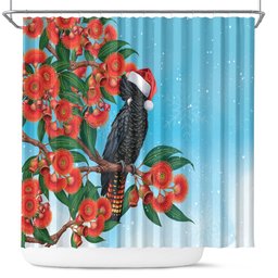 Australia Cockatoo Festive Christmas Shower Curtain