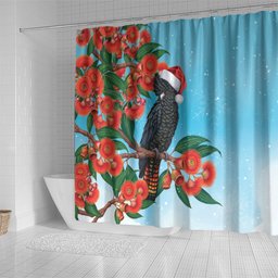 Australia Cockatoo Festive Christmas Shower Curtain