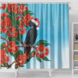 Australia Cockatoo Festive Christmas Shower Curtain