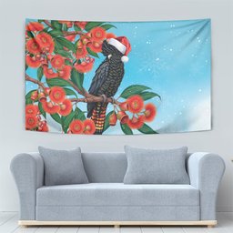 Australia Cockatoo Festive Christmas Tapestry