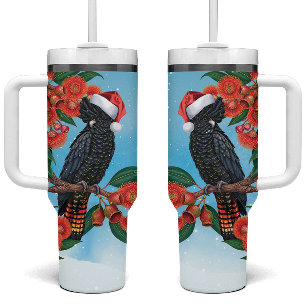 Australia Cockatoo Festive Christmas Tumbler With Handle