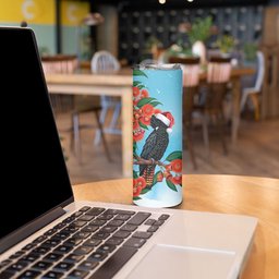 Australia Cockatoo Festive Christmas Skinny Tumbler