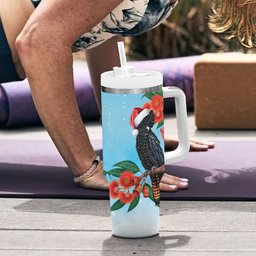 Australia Cockatoo Festive Christmas Tumbler With Handle