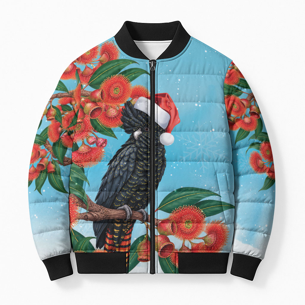 Australia Cockatoo Festive Christmas Bomber Puffer Jacket