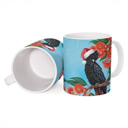 Australia Cockatoo Festive Christmas Ceramic Mug