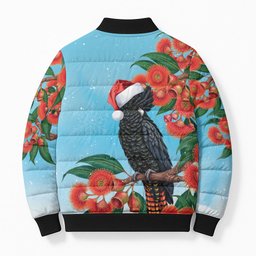 Australia Cockatoo Festive Christmas Bomber Puffer Jacket