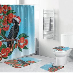Australia Cockatoo Festive Christmas Bathroom Set