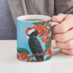 Australia Cockatoo Festive Christmas Ceramic Mug