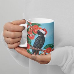 Australia Cockatoo Festive Christmas Ceramic Mug