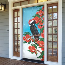 Australia Cockatoo Festive Christmas Door Cover