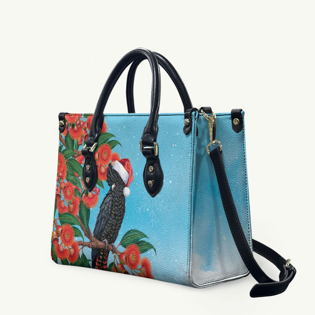Australia Cockatoo Festive Christmas Leather Bag
