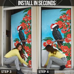 Australia Cockatoo Festive Christmas Door Cover