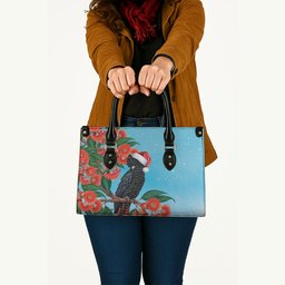 Australia Cockatoo Festive Christmas Leather Bag