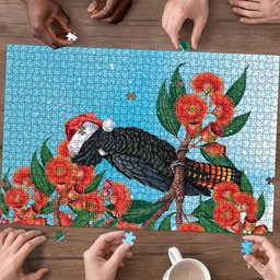 Australia Cockatoo Festive Christmas Puzzle