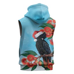 Australia Cockatoo Festive Christmas Sleeveless Hoodie