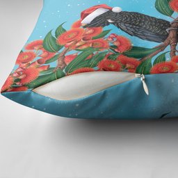 Australia Cockatoo Festive Christmas Pillow Cover