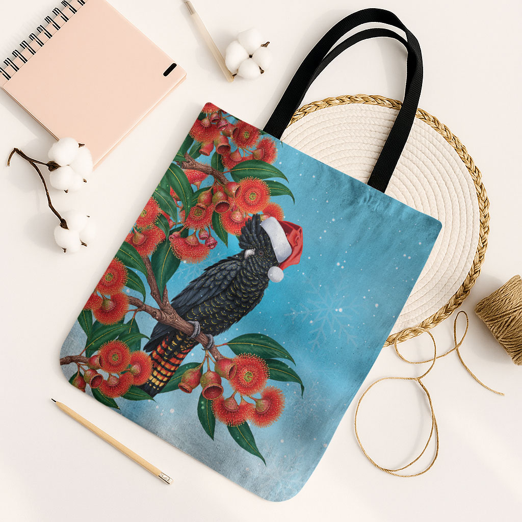 Australia Cockatoo Festive Christmas Tote Bag