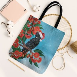 Australia Cockatoo Festive Christmas Tote Bag
